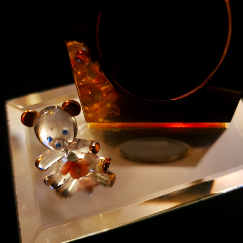 Glass Baron Bear with Frame